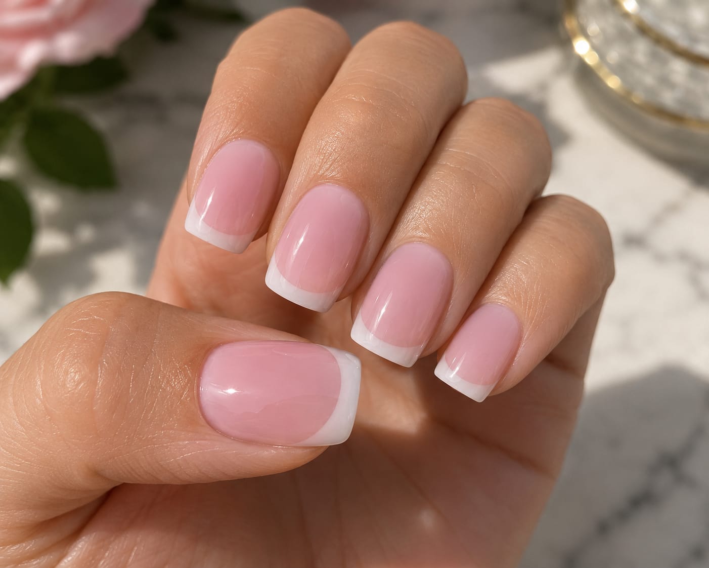 Pink Petals - Short Square