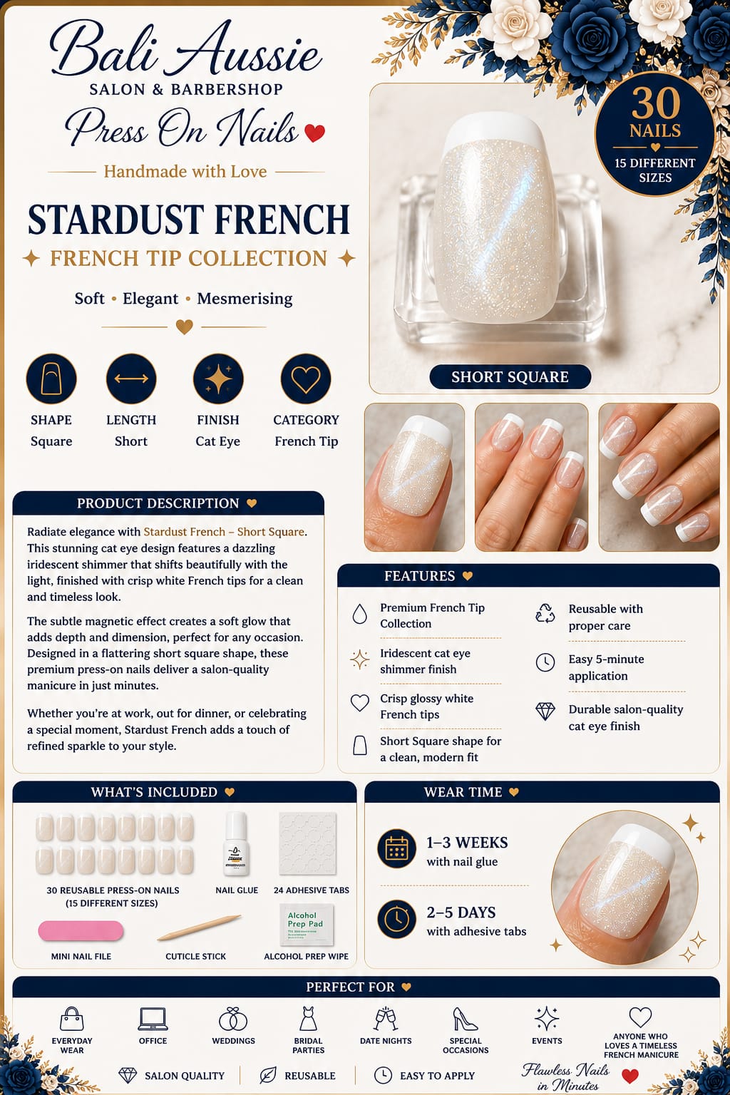 Stardust French - Short Square